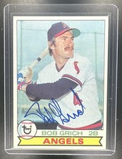 1979 Topps Bob Grich On Card Auto