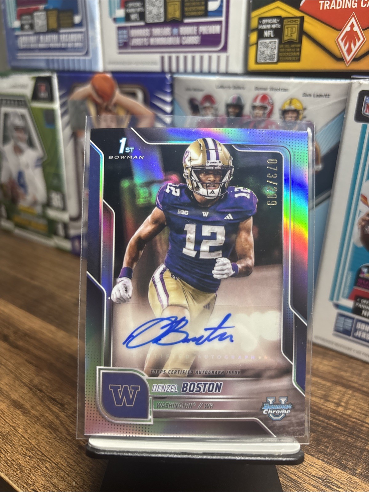 DENZEL BOSTON 2025 Bowman U University 1st Chrome Refractor AUTO #/299