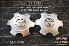 Toyota Tundra 2003 2004 2005 2006 Wheel Center Hub Caps Silver 560-69440 2 Pcs