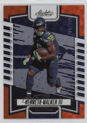 2023 Panini Absolute Orange Mosaic 215/299 Kenneth Walker III #42 n0c