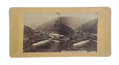 C. 1880-1908 Vintage Stereoview: View on the Canal, Mauch Chunk, PA