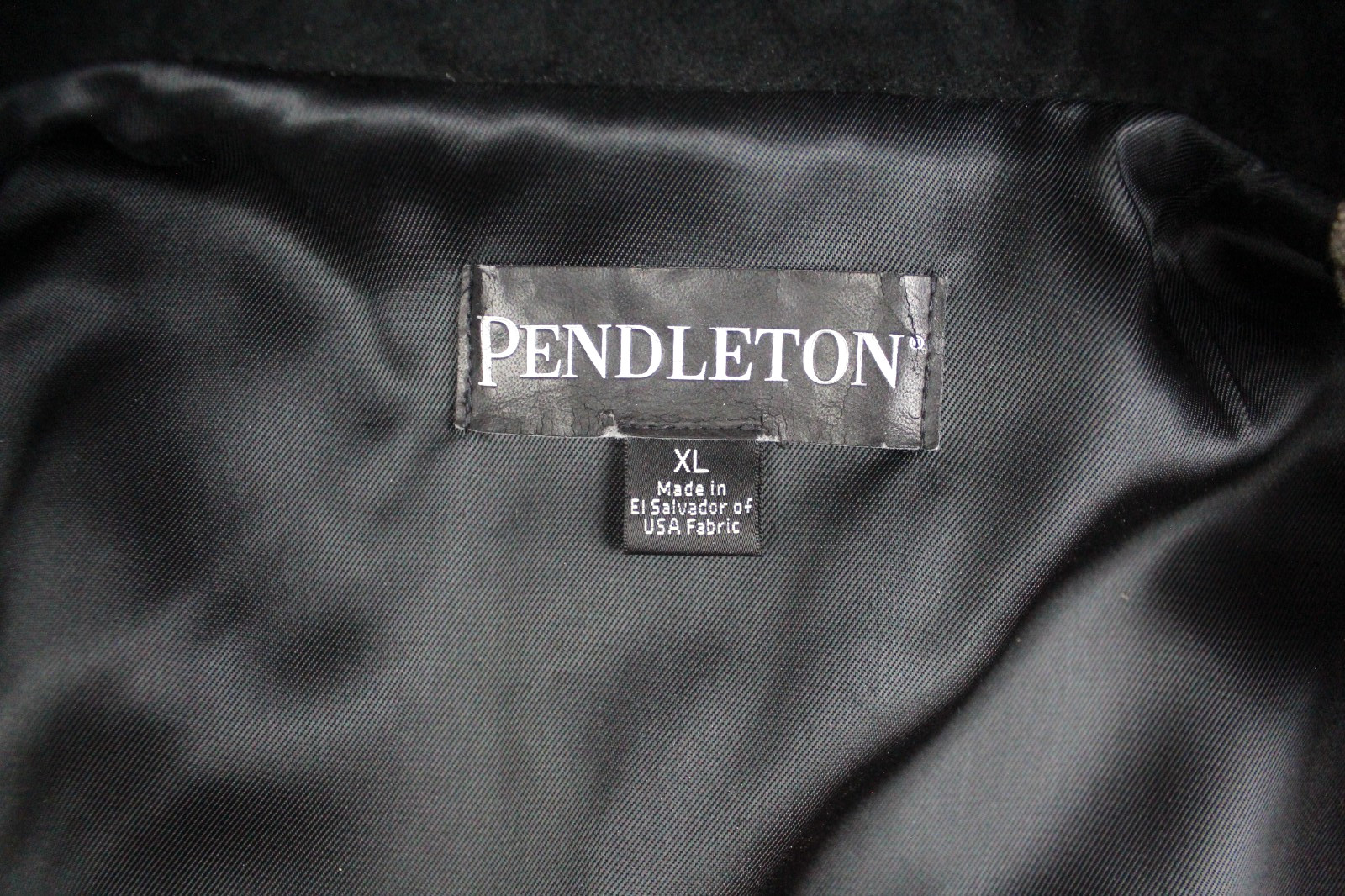 Pendleton 100% Wool Aztec Leather Collar Button F… - image 5