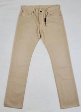 SAMPLE TOM FORD TFD001 SLIM FIT CANVAS COLOR BEIGE 5 POCKET JEANS MEN SIZE 32X34