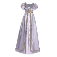 Regency Dress Women Regency Costume Victorian Gown Empire Waist Large Purple