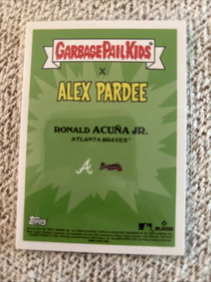 GPK X MLB Series 2 Alex Pardee ALIEN ACUNA Ronald Acuna Jr #1b Garbage Pail Kids - Image 2 of 2
