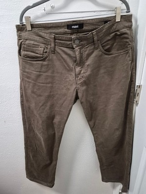 Mavi Matt Relaxed Straight Leg Mens Pants 34/30 Brown 97% Cotton Casual Wear