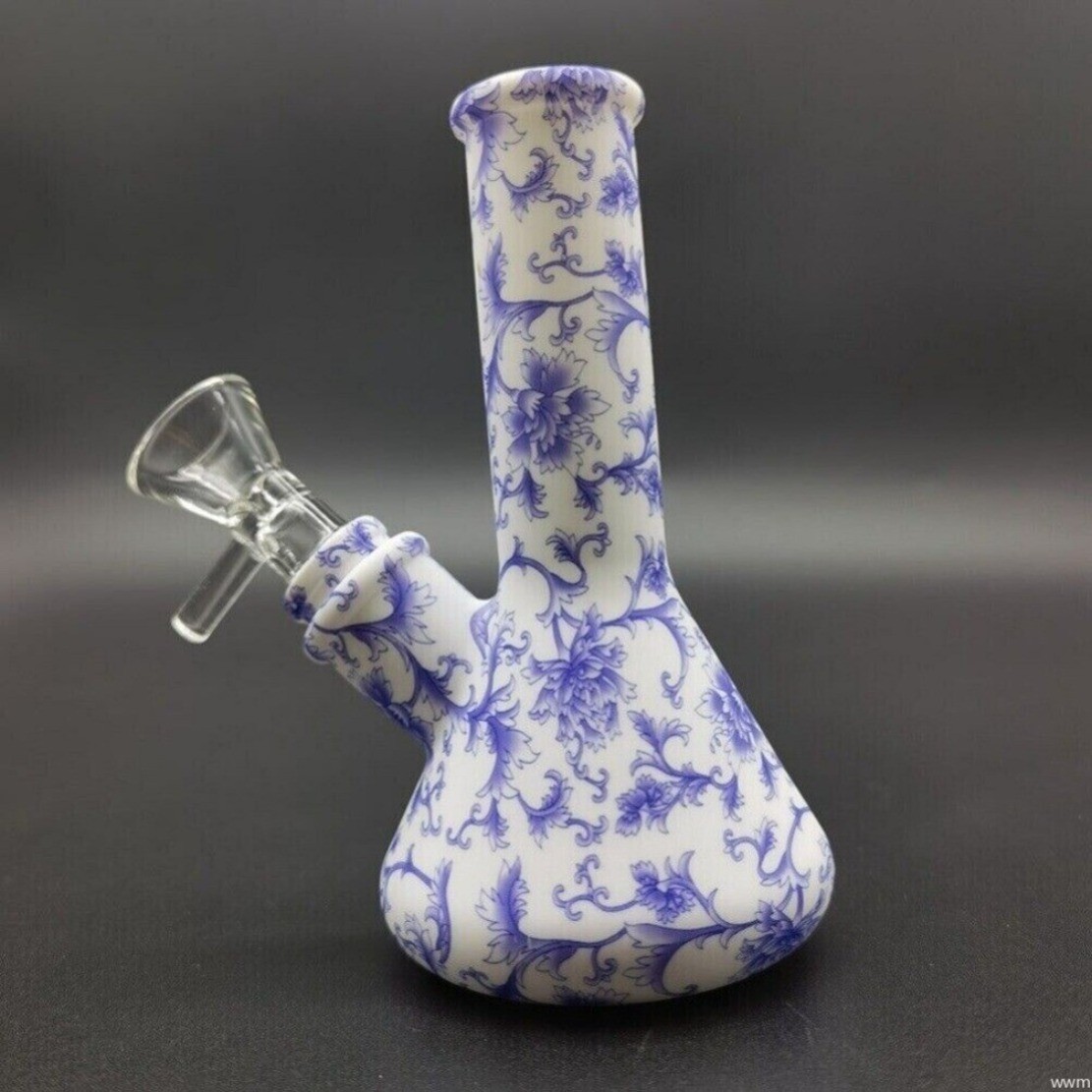 Silicone Smoking 4.7 inch Hookah Water Pipe Shisha Bong Bubbler W/14mm Bowl US