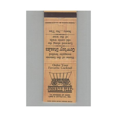 Matchbook Cover Pinnacle Peak Phoenix AZ