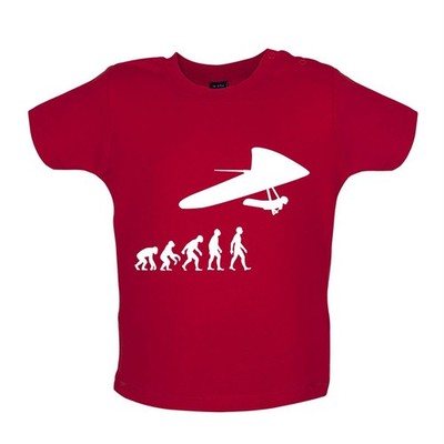 Evolution Of Man Drachenflieger - Baby T-Shirt / Strampler - Gleitgleiter Pilot