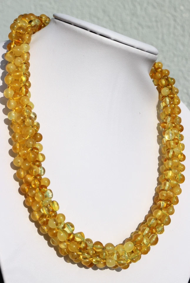 Bernsteinkette Bernstein Halskette Bernstein Perlenkette Butterscotch  Tasbih - Bild 4 von 4