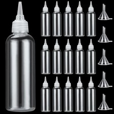 SENENQU 30 Pack Clear Squeeze Bottles, 100ml Plastic Squeeze Condiment Bottles