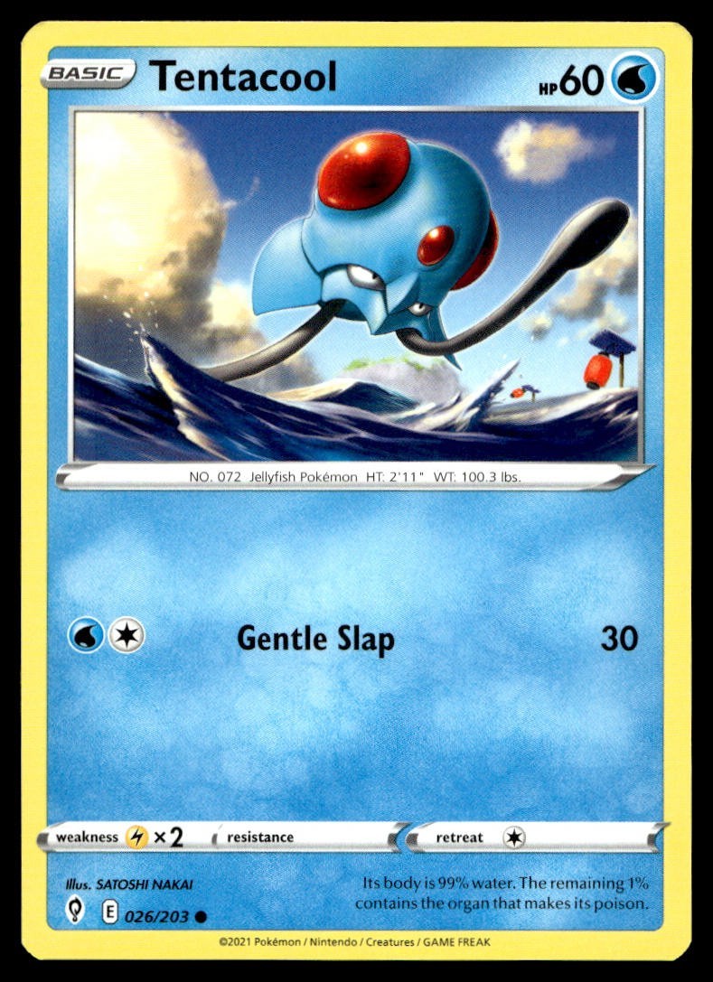 Tentacool 26/203 Pokemon Card Evolving Skies Common 60 HP Near Mint TN