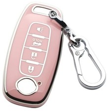 Key Fob Cover Compatible with Nissan Rogue Pathfinder kicks B B Silver and Pink