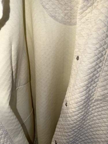 Veste femme MUK LUKS cordon côtelé tricot caban crème neuve avec étiquette Macy's taille TXL - Photo 7/9