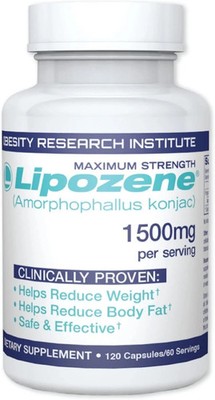 Lipozene Diet Pills Maximum Strength Fat Loss Formula 1500mg 120 Capsules Total