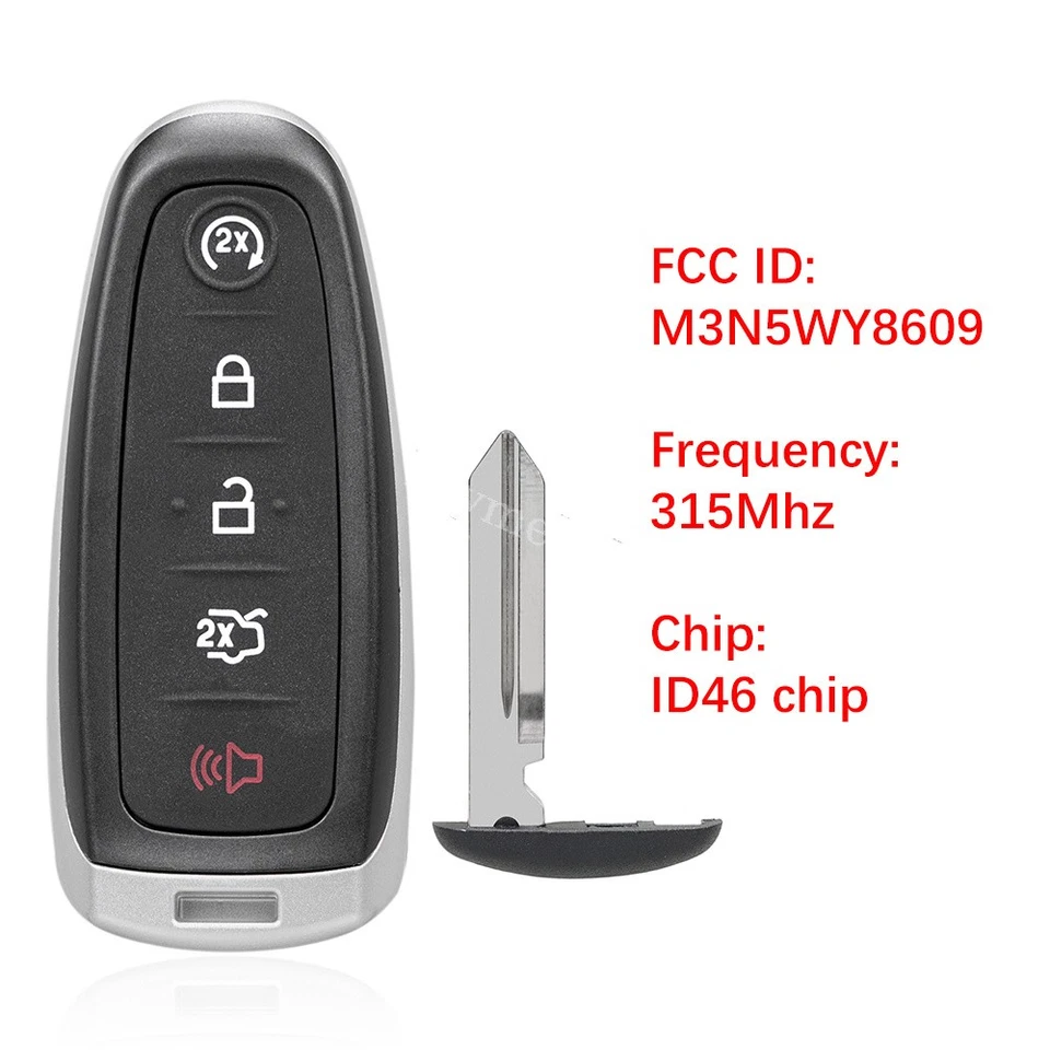 Para 2011 2012 2013 2014 2015 Ford Explorer Edge Smart Prox controle remoto chaveiro de carro 5B - Imagem 4 de 4