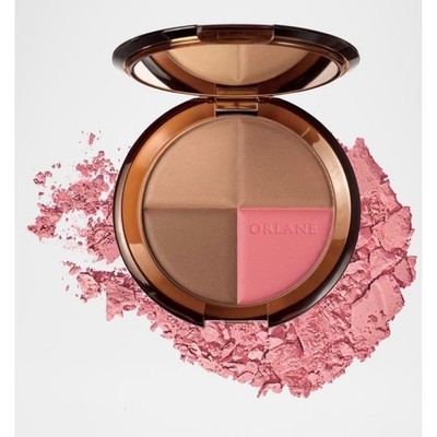 Orlane Paris Pressed Powder Soleil Bronzer Blush Quad Compact Mirror
