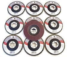 10 pcs 4-1/2" Aluminum Oxide Abrasive Flap Disc 180 Grit ~ FD412180