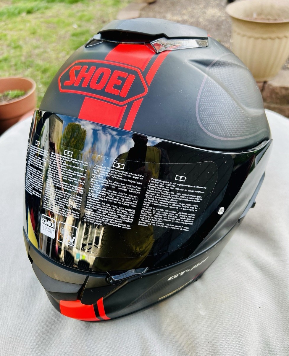 SHOEI GT-Air Mサイズ 57cm グロスブラック/レッドライン 美品 SHOEI GT AIR Black/Red Stripe Full Face Helmet/Dark Tint & Clear