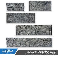 3D Aquarium Rückwand dünn Schieferoptik grau Terrarium Strukturwand Dekoration