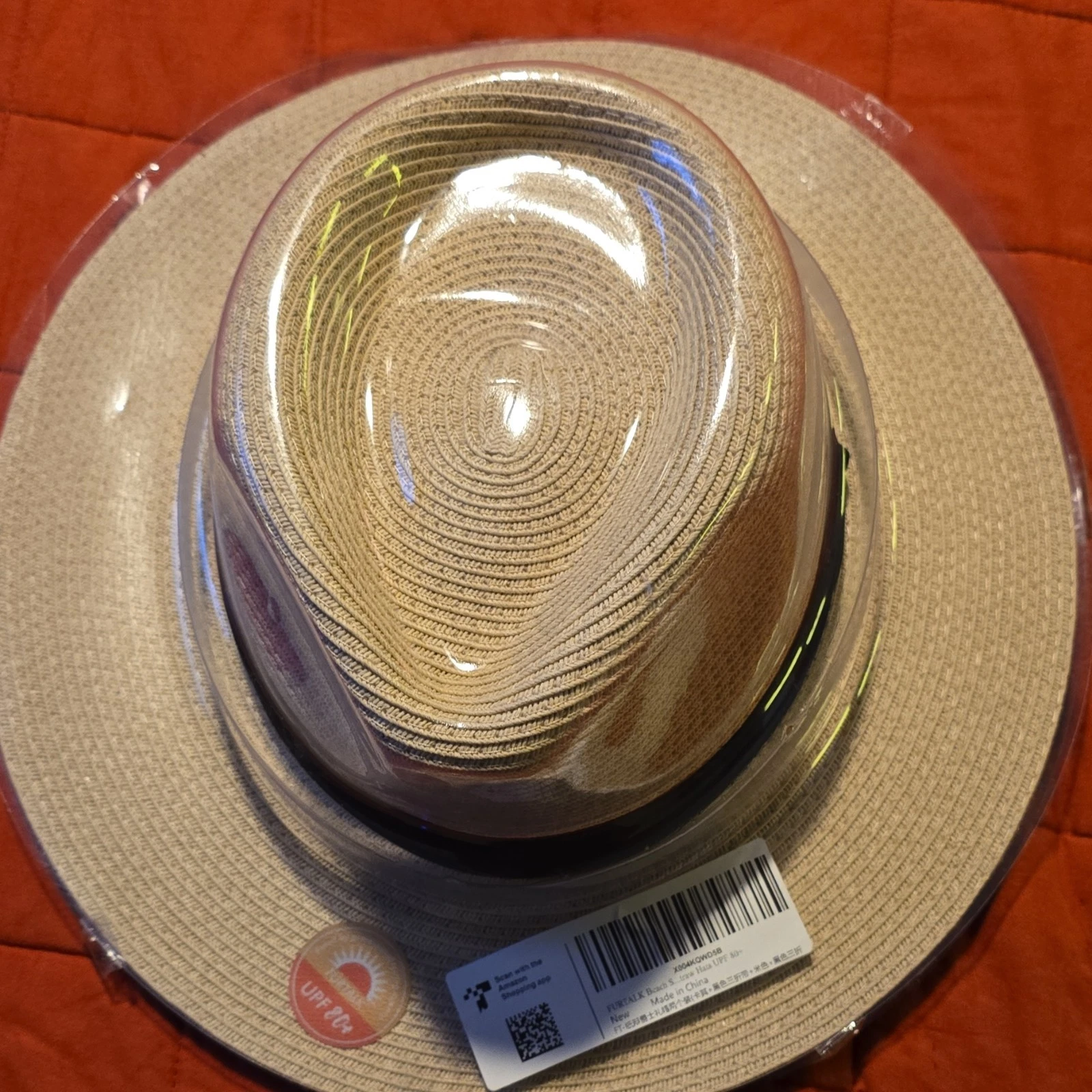 Sunday Afternoons UPF 50+ Men's Beige Fedora with Black Band Outdoor Beach Hat