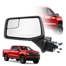 Driver Side Door Mirror for 2019-2024 Chevy Silverado 1500, with Heated Left