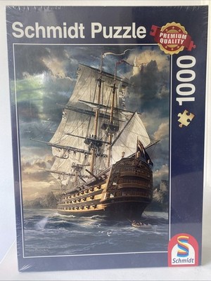 NEW! Schmidt 58153 Sails Set 1000 Pc Jigsaw Puzzle Navy Ship Sealed