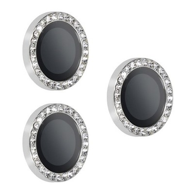 Lens Glas Camera Glitzer Brokat Hartglas Schutz Silb Für Apple iPhone 17 Pro Max