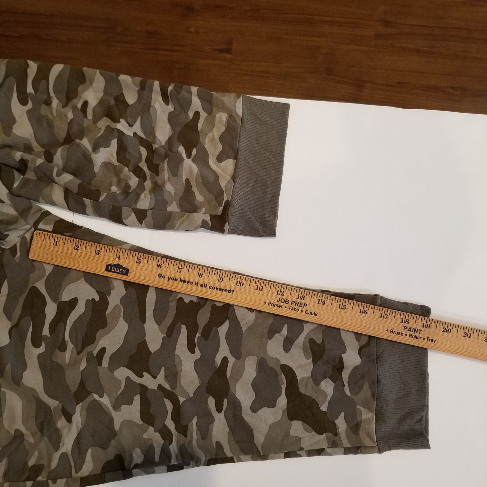 Logo Lounge Lori Goldstein Pants Womens Large Camo Green Capri Jogger Loungewear