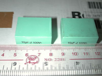 2 pcs ERO MKT 1822 10uF 5% 100V metallized polyester film capacitor