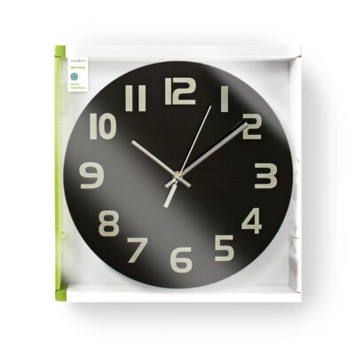 Orologio da parete alluminio e vetro con termometro