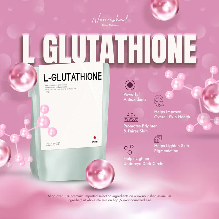 japan l glutathione Nourished L Glutathione 400mg 33 Servings 100g (Japan)