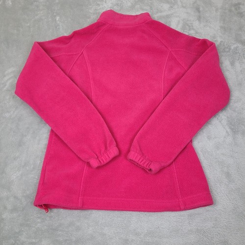 Columbia Girls Warm Fleece LS Full Zip Solid Pink Sweater Jacket Youth Medium - Picture 8 of 8