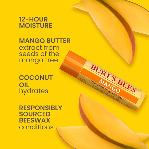 Burt'S Bees Lip Balm - Pink Grapefruit, Mango, Coconut & Pear, and Pomegranate P - Picture 2 of 12