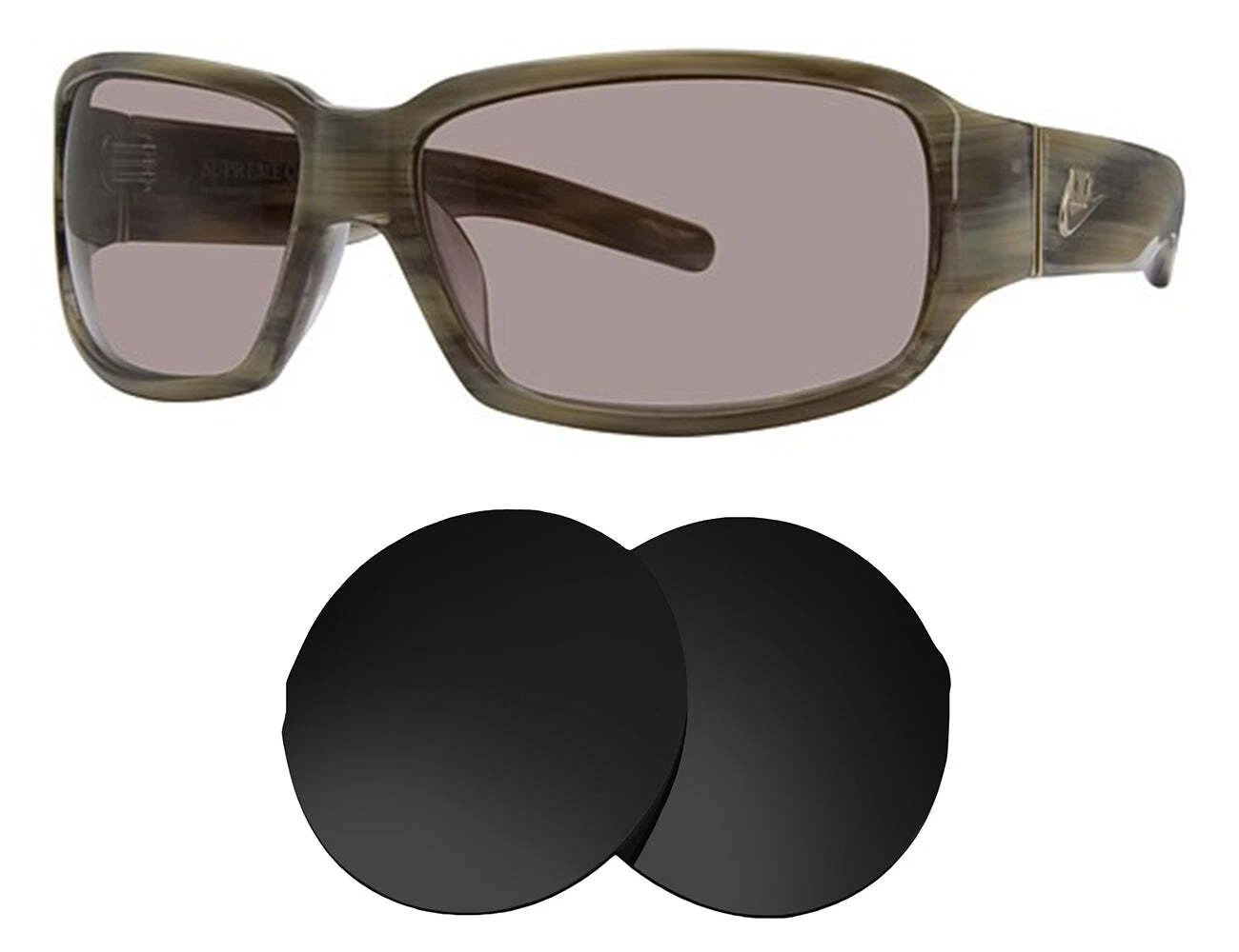 Lentilles de remplacement pour Nike Supreme Court polarisées et protection UV   Seek Optic