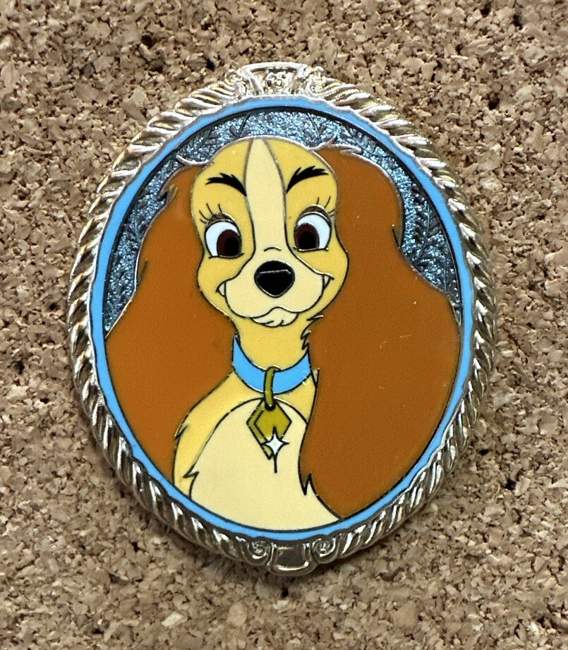 Lady and the Tramp Cameo 65th Anniversary Pin Limited Edition LE 4000