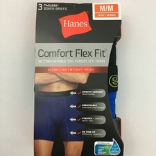 Fruit of the Loom Breathable Long-leg Boxer Briefs3 Pack Mens Size S