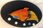 KIDS CEILING LIGHT ROCKET 70x55cm 6 x E14 Socket with Series Pull Switch!!!