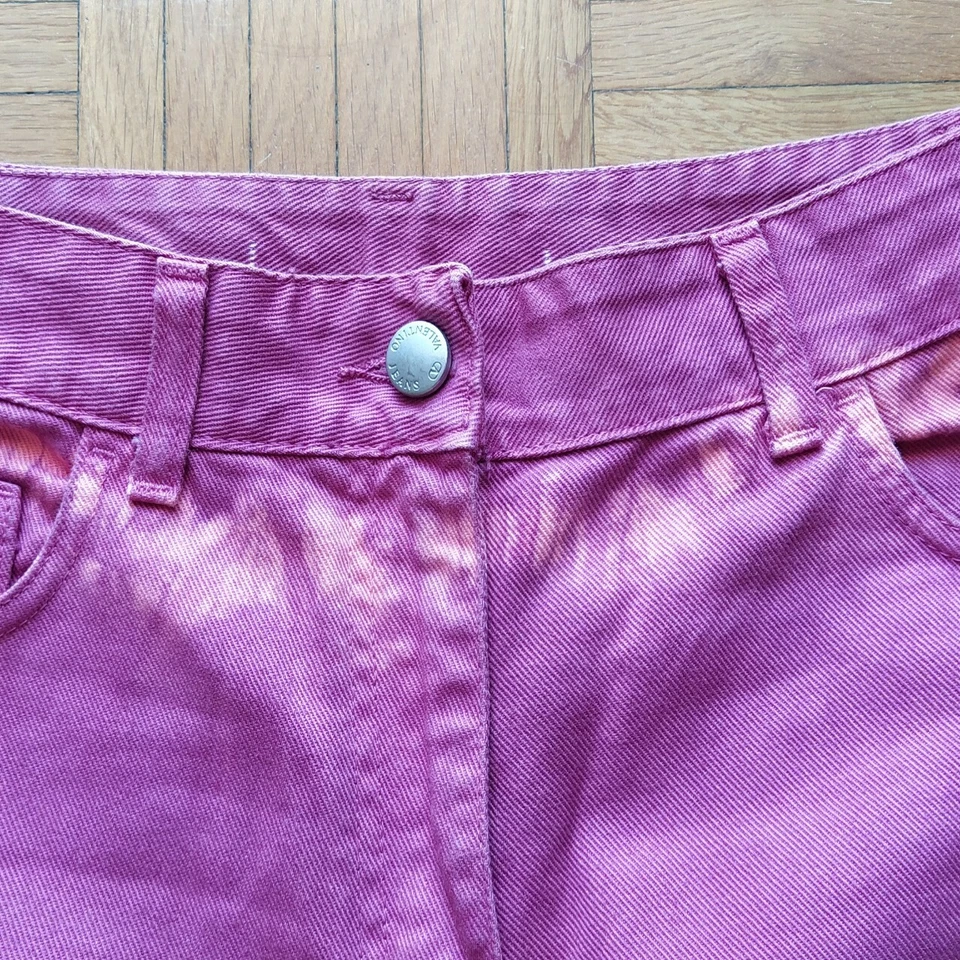 pantalone VALENTINO JEANS vintage '90 fuxia tg 28 - 42 MADE IN ITALY pants - Immagine 2 di 4