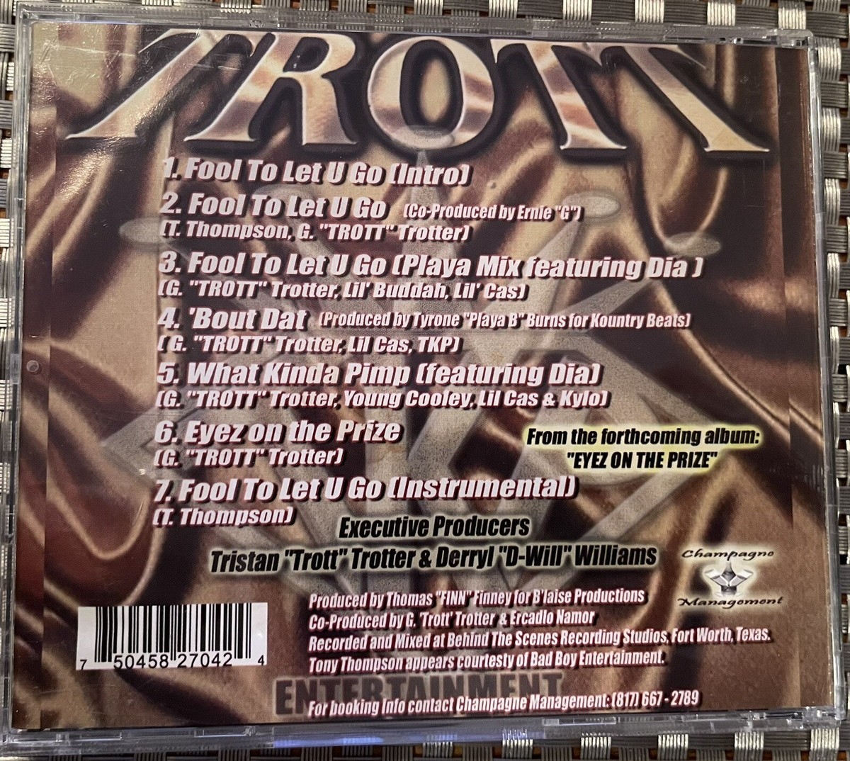 TROTT FOOL TO LET U GO-RARE-OOP-FT. WORTH-1998 | eBay