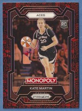 2024 Prizm WNBA Monopoly Red Classic Icons Rookie Card #40 Kate Martin Aces