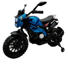 12V Kid Motorcycle Ride On Toy w/ Training Wheel 1.8 3.2mph for kid 3-6 Blue