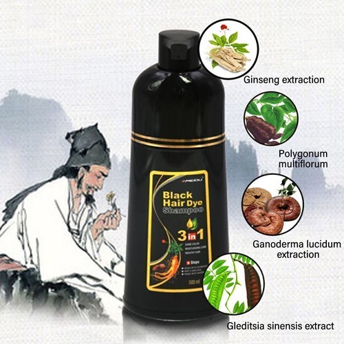 3 IN 1 Hair Dye Shampoo Natural Herbal Hair Dye for Men Women Herbal Ingredients - Picture 4 of 7