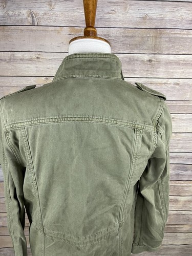 Lucky Brand Small Utility Jacket Military Green Zip Up Pockets Boho - Picture 5 of 10