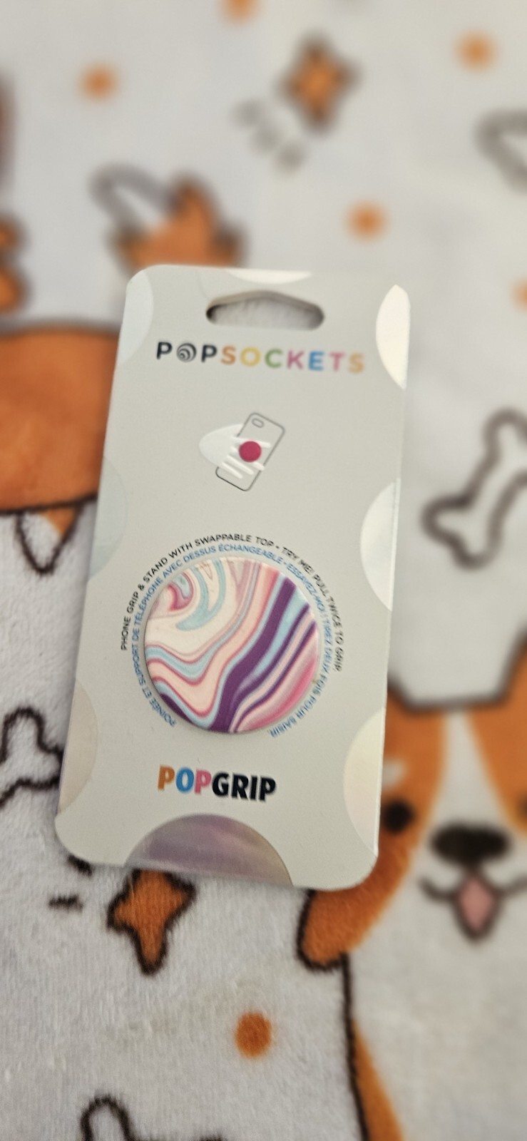 PopSocket Sherbert Melt PopGrip Pink Purple Blue New Swirl-image