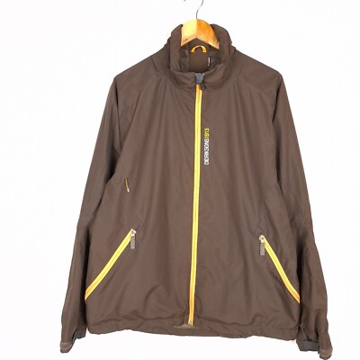 DIDRIKSONS MICROTECH PRO Men Jacket Size XL Polyester Mesh Lined Full Zip Brown