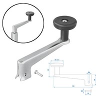 Kurbel Hebel StüTzrad 35Mm Bugrad Deichselrad LäNge 135Mm FüR AnhäNger Wohnwagen
