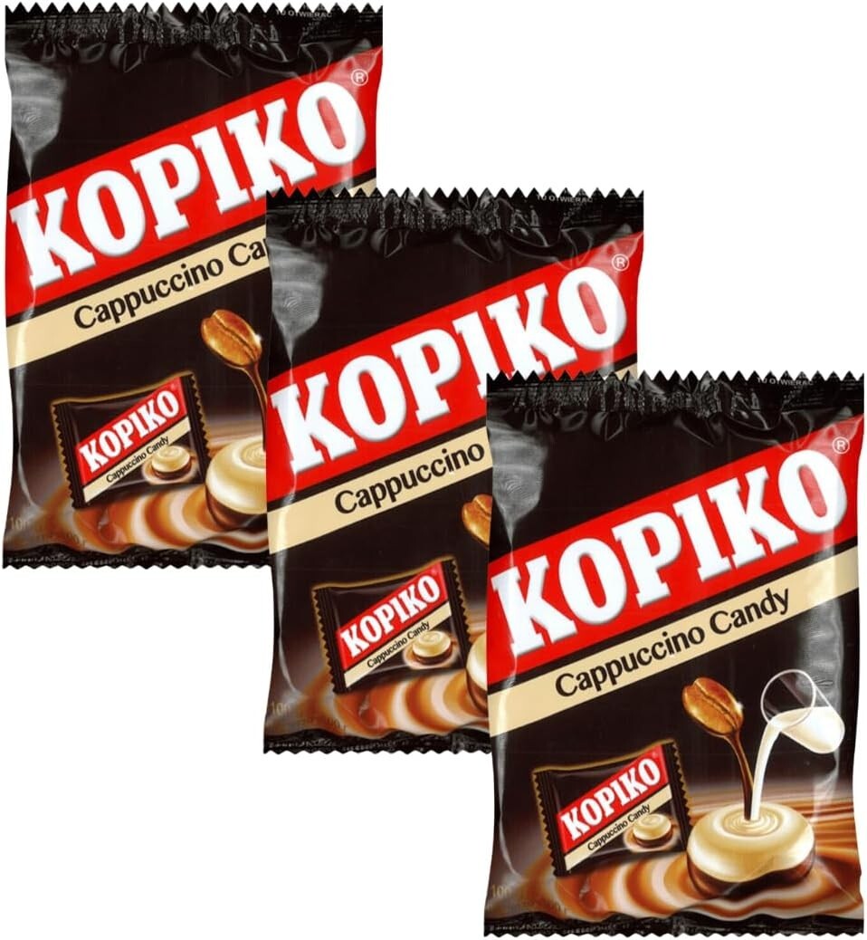 KOPIKO Cappuccino Coffee Candy Sweet Snacks 100g (Pack of 3) HALAL