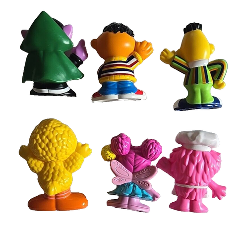 Hasbro Sesame Street 6 Figures 2018 Workshop Bert Ernie Count 8" Cake Toppers - Picture 4 of 4