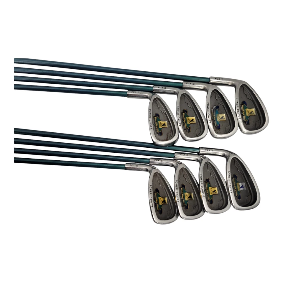 Juego de dos hierros cuadrados para palos de golf para damas 3-10 varillas de grafito empuñaduras Kelmac LH Foto 2 de 4